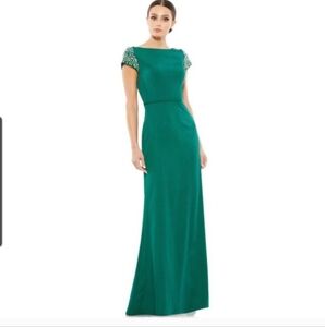 Mac Duggal Green Maxi Dress